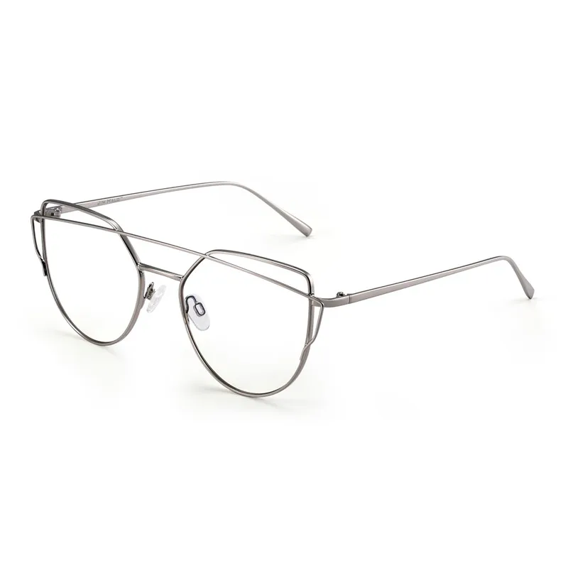 Silver JM Cateye синий светильник, блокирующие компьютерные очки для женщин, очки для видеоигр, снижают напряжение глаз - Цвет оправы: Silver