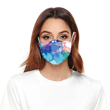 

Dustproof Face Mouth Mask Windproof Foggy Haze Face Cover Washable Earloop Mask dust respirator Washable printing mask #30