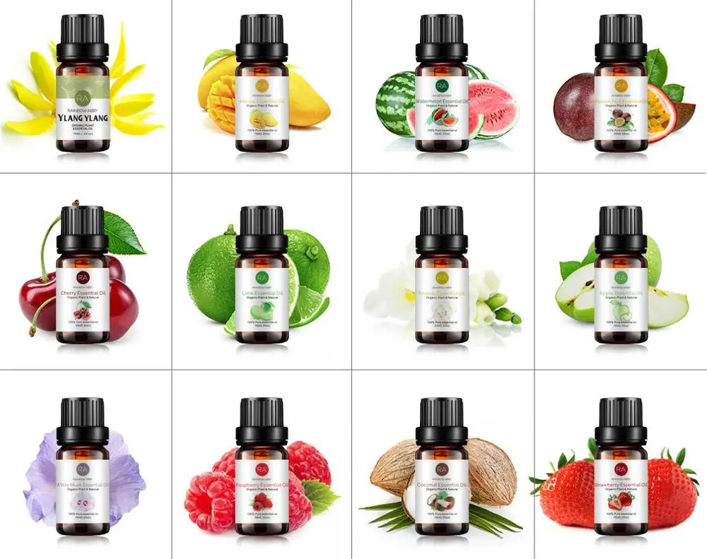 

12 Flavors/Set Aroma Oil Natural Plant Breast Enhancement Essential Oil 10ml Massage Oil Skin Care Tea Tree Oil Free Shipping