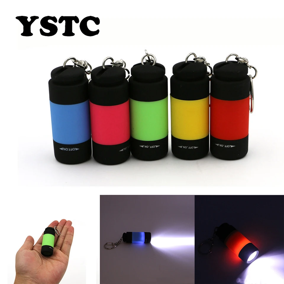 Led Mini Flashlight Ultra Bright Torch Colorful Portable Key Chain