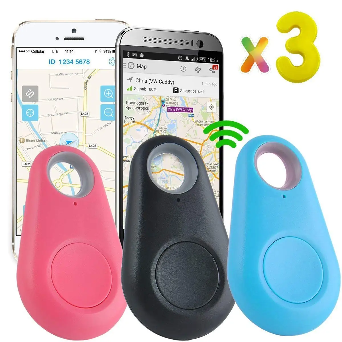 3 шт. брелок для ключей Gps фитнес трекер тег локатор активности детей собака
