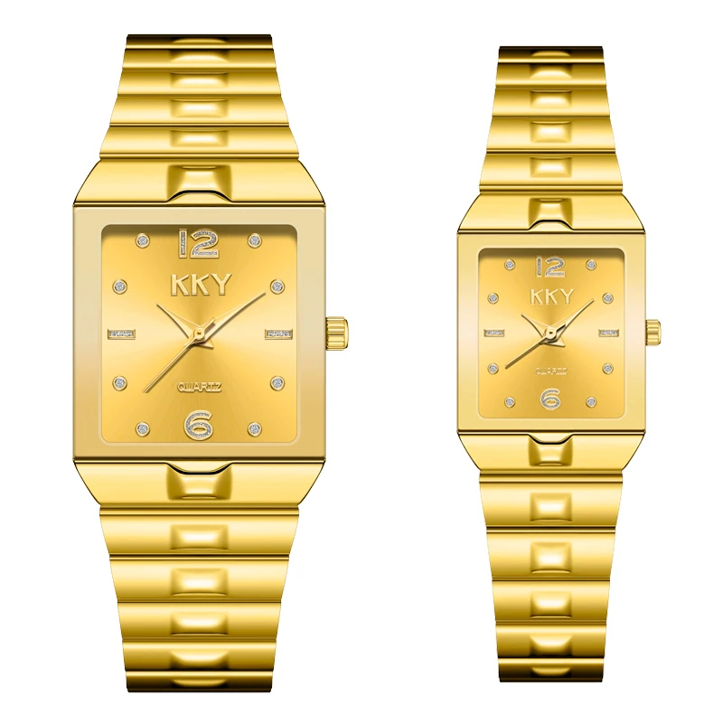 New Hotest Sale Creative Couple Watch 2022 Men's Women Watches KKY Brand Luxury Quartz Female Clock Waterproof lovers WristWatch 