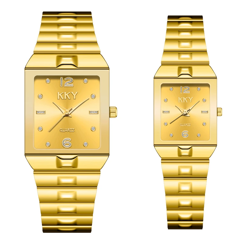 New Hotest Sale Creative Couple Watch 2022 Men's Women Watches KKY Brand Luxury Quartz Female Clock Waterproof lovers WristWatch