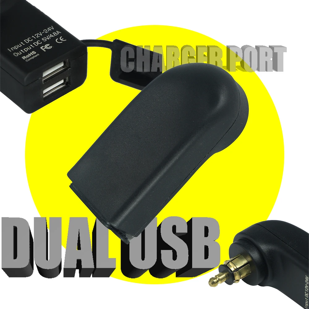 Зарядное устройство с двумя USB-портами для прикуривателя BMW R1200GS S1000XR F800GS R1250GS F700GS