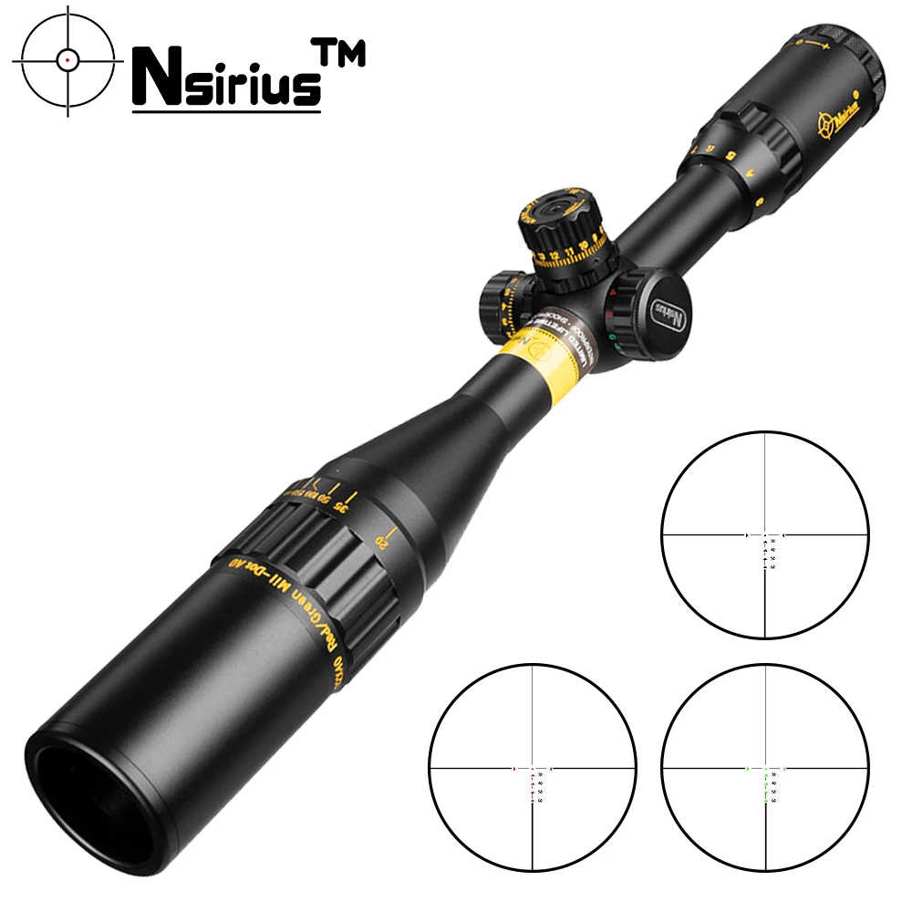 Оптический прицел NSIRIUS Gold 3 12X40 AOE коллюминат красного зеленого цвета крестовина