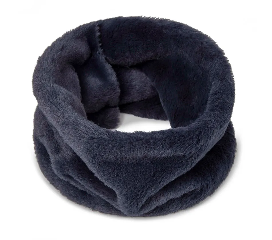 TRUENJOY Women's Winter Thick Warm Neck Scarf men New Soft Ring Scarf Scarves Unisex button Solid Color