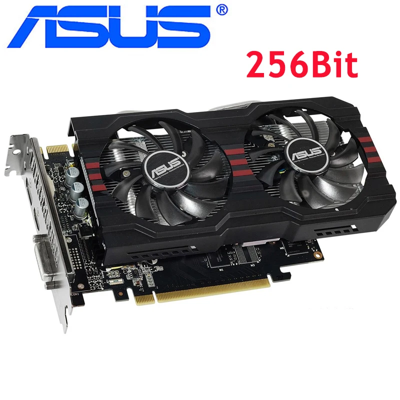 best graphics card for gaming pc ASUS Graphics Card GTX 760 2GB 256Bit GDDR5 Video Cards for nVIDIA VGA Cards Geforce GTX760 stronger than GTX 750 TI GTX650 Used gpu pc