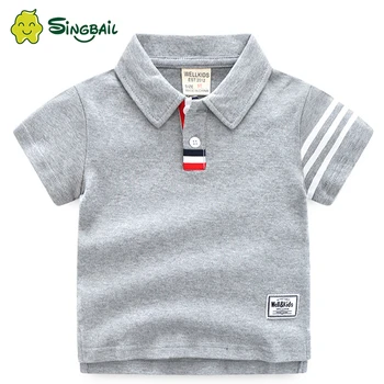 

SINGBAIL Baby Casual T-Shirt 2020 Summer New Boy Children'S Clothing Children'S Lapel Short Sleeve Boys Clothes Kids T Shirt
