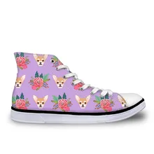 Doginthehole Ancient Chihuahuas, изготовленные на заказ, высокие парусиновые туфли на плоской подошве, повседневная обувь, прогулочная обувь, легкие удобные кроссовки