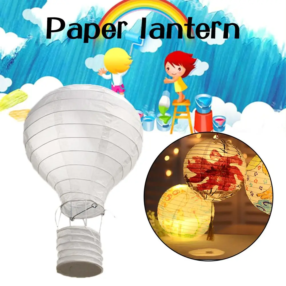 

1Pcs White Lantern Hot Air Balloon Paper Lantern For Kids Birthday Party Home Supplies Wedding Decor Lantern Size 10/14/16 inch