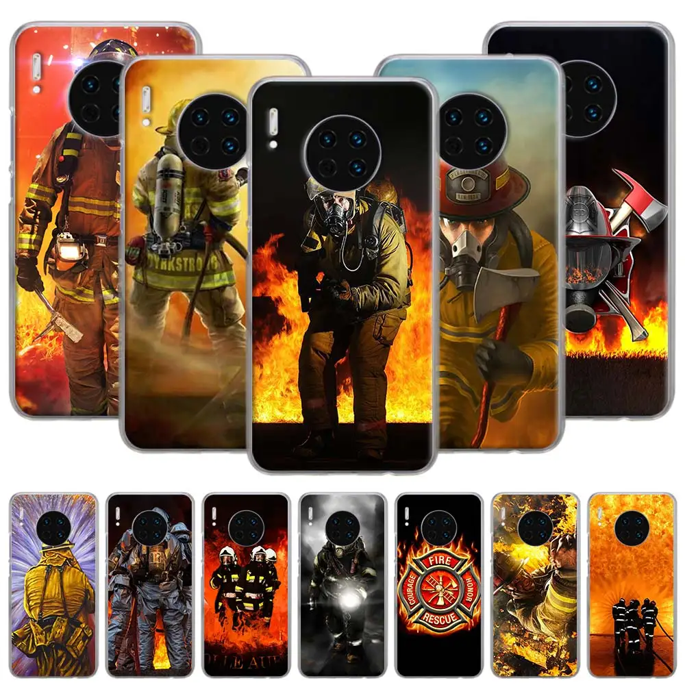 

Firefighter Heroes Case for Huawei Mate 10 20 Lite 30 Pro Mate 5G Mate 10 20 30 P20 P30 Pro Hard Cover Capa