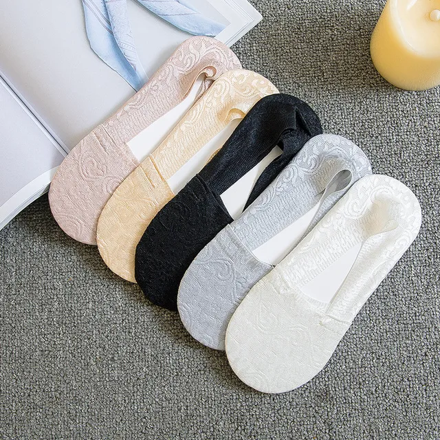 5 pair Summer women socks slippers non-slip breathable lace lace invisible socks sexy non-slip cool thin socks fashion socks 12