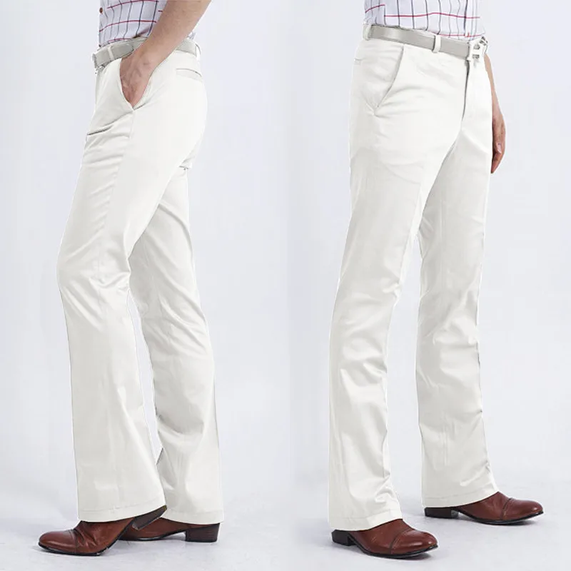 Men's Suit pants New Men's Khaki FIared pants Slim Korean version of the big Casual trousers More sizes 29-36 37