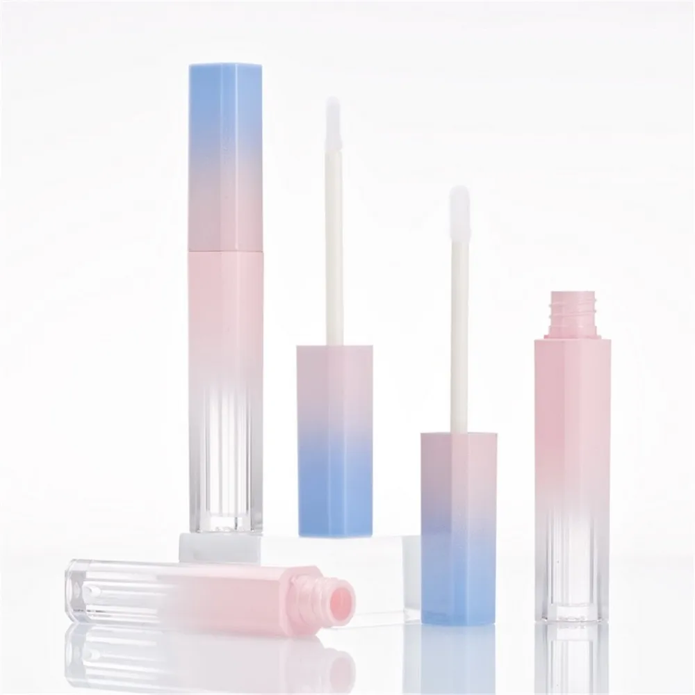 Empty Lip Gloss Tube Glaze Cosmetic Container Pink Blue Gradient Diy Lipstick Packing High-grade | Красота и здоровье