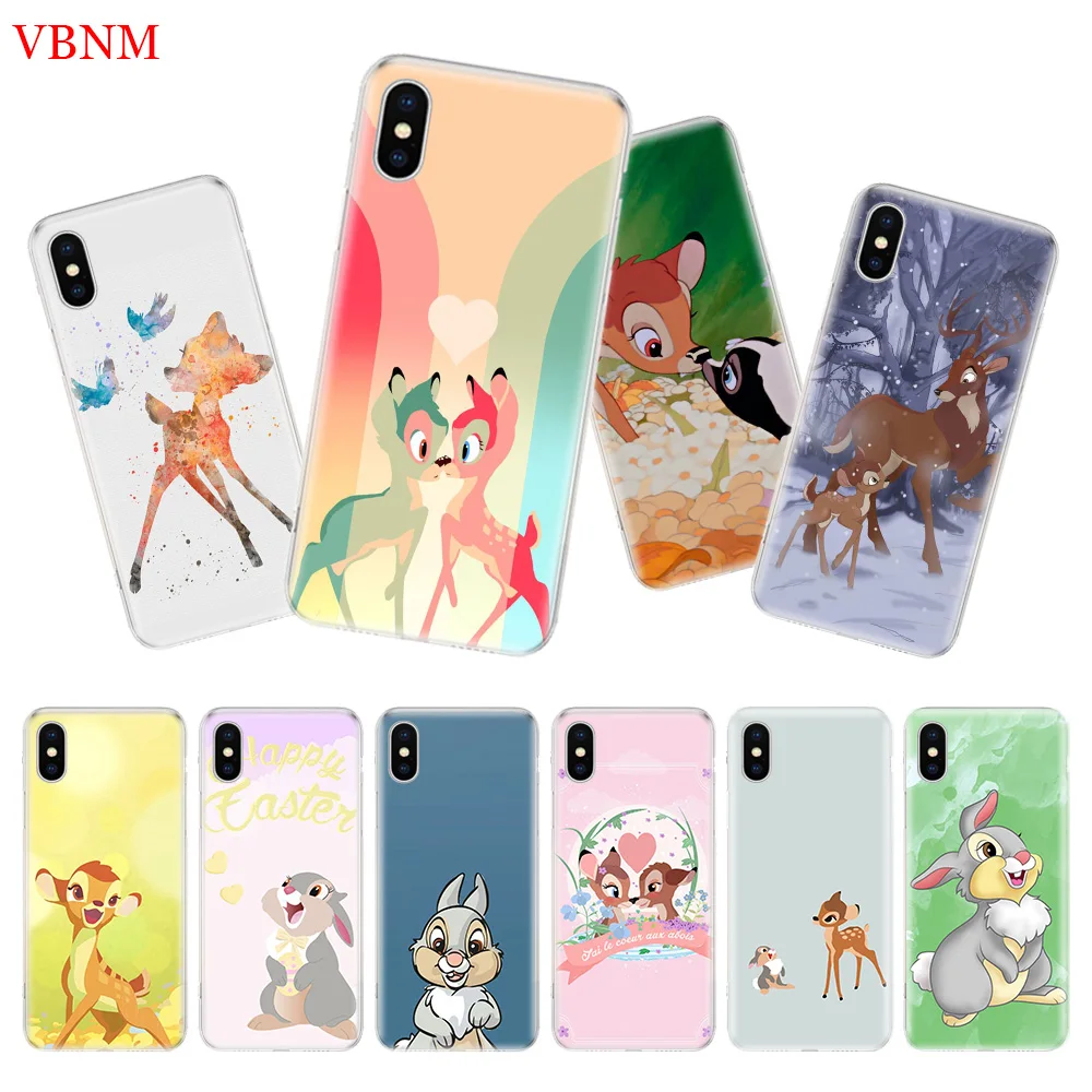 Мягкий чехол для телефона Bambi Thumper из ТПУ iPhone XR XS MAX 7 8 6 6S Plus X 10 Ten 5 5S SE 11 Pro Max Shell Coque| |