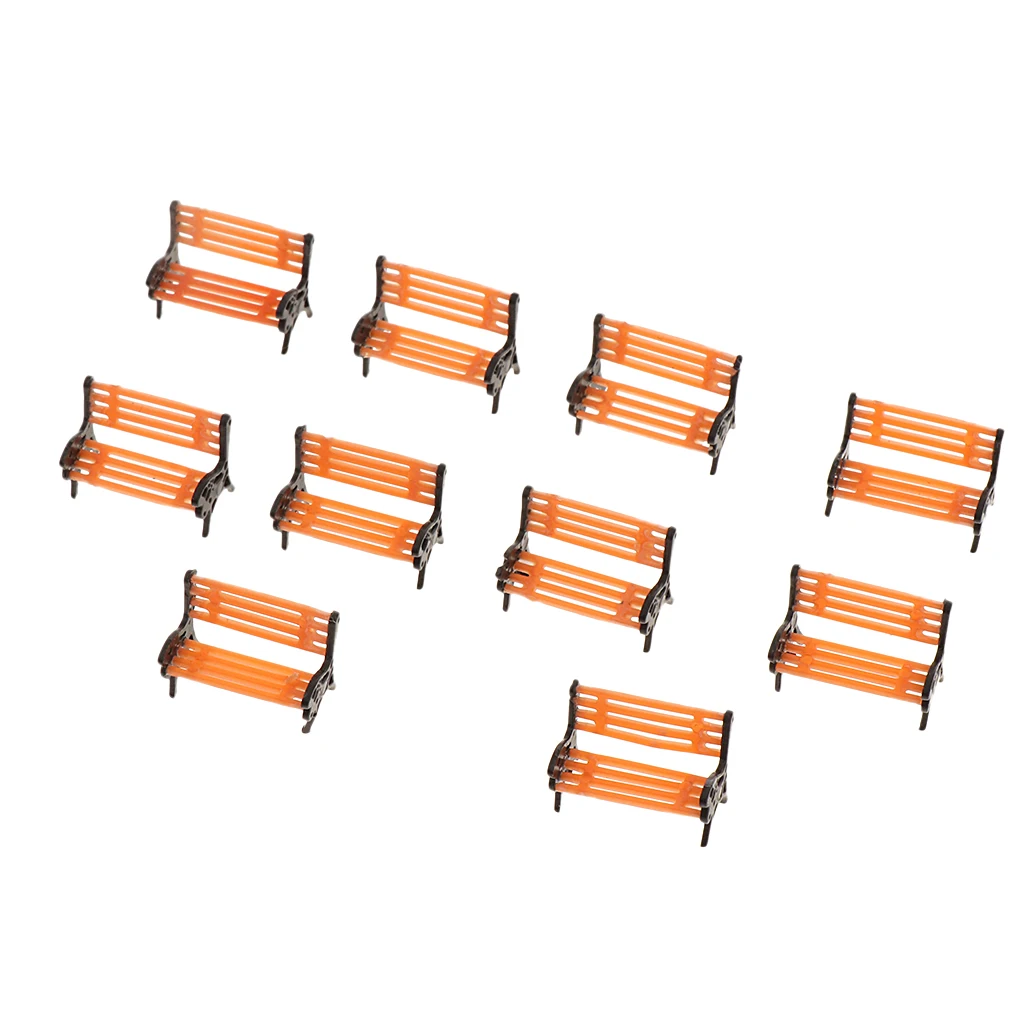 10pcs Geaden Park Decorative Bench Settle 1/50 O N Scale Scenics Layouts