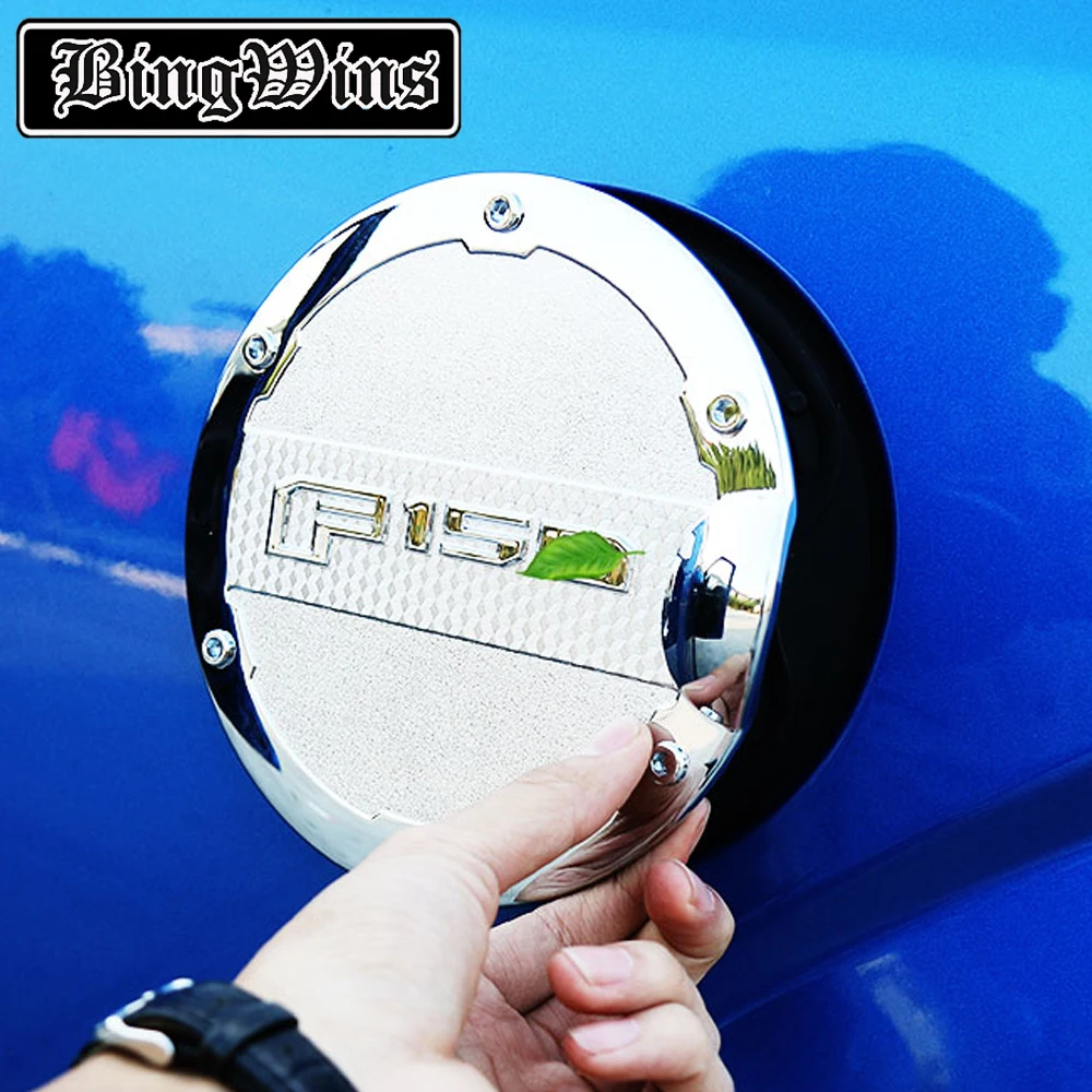

Car Styling for Door Cap Cover For Ford F150 2016-2019 Petrol Gas Tank Doors Decoration Covers Trim Red Black Silver Chrome