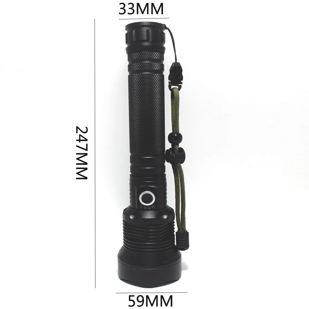 Самый мощный XHP70.2 XHP50 USB Перезаряжаемый фонарь 8000 люменов светодиодный светильник-вспышка 26650 Охотничий Тактический светильник