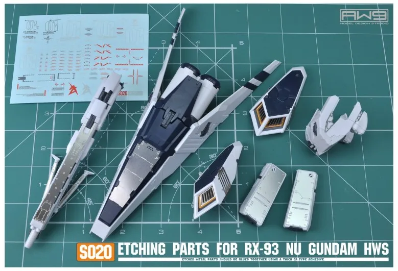 S020 детали для гравировки RG RX-93 NU GUNDAM HWS 1/144 набор аксессуаров обновления