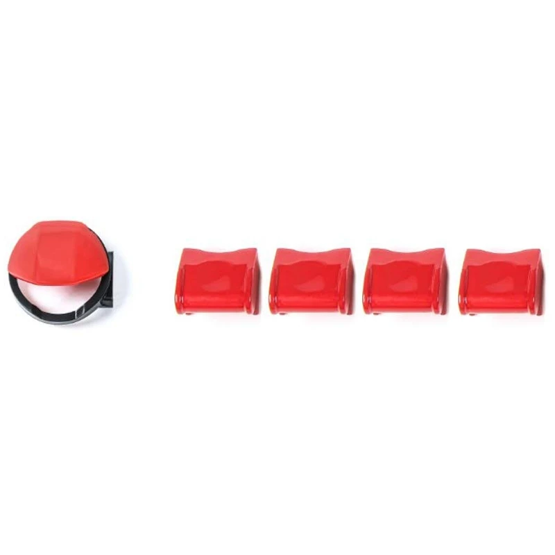 

for Ford Mustang 2015-2016 ABS Red Engine Start/Stop Button & Dashboard Control Button Cover Decor Decal Frame Trim