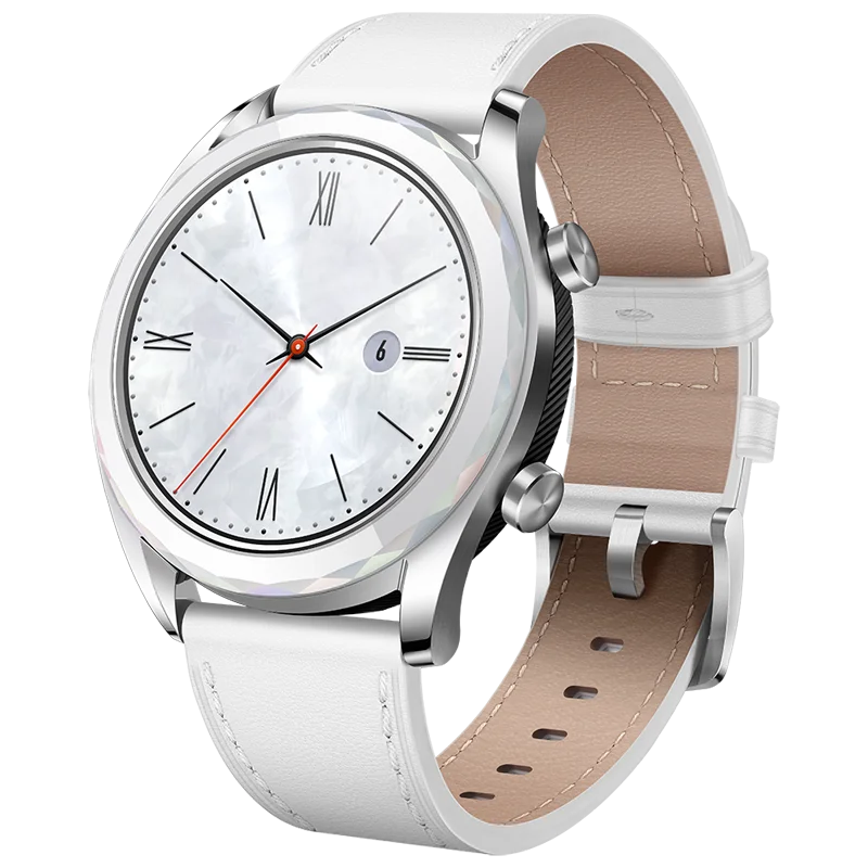 Elegant White Оригинальные Смарт-часы HUAWEI GT, спортивные часы, 1,39 дюймов, AMOLED, цветной экран, gps, для плавания, бега, велоспорта, сна, монитор, часы - Цвет: Elegant White