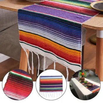 

Withme Table Runner Serape Tablecloth Path Cotton Carpet Mexican Table Runner Decoration Setting for Table Cloth Cheap Products