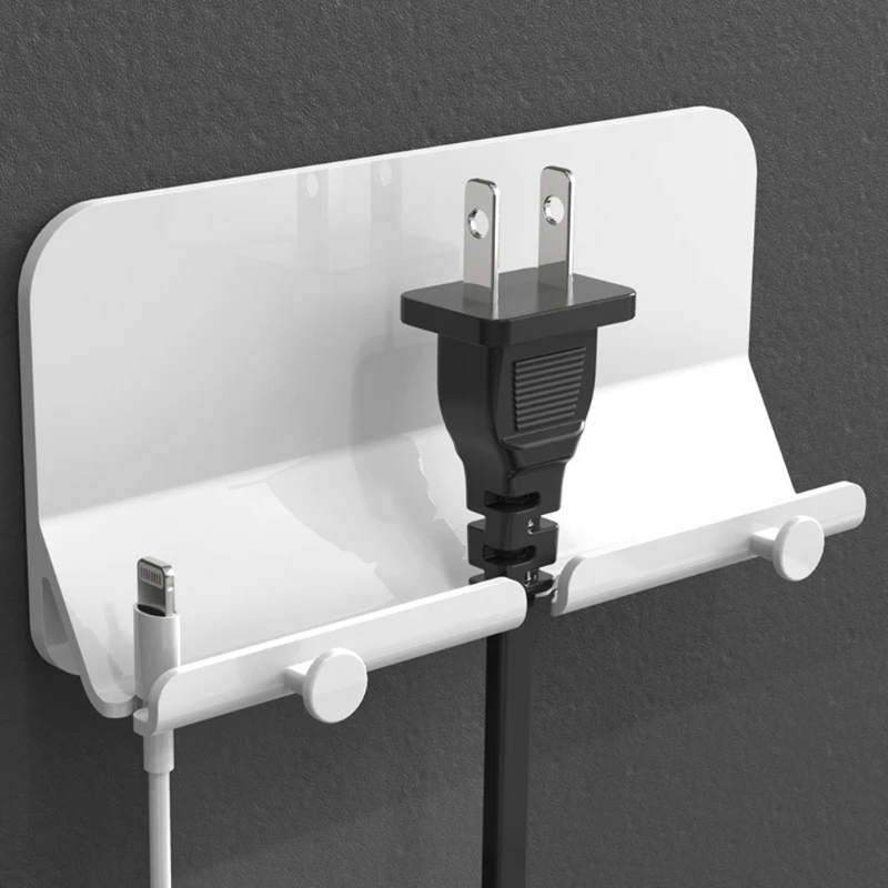 Wall Mount Smart Phone Holder Stand with Charging Hole Self-Adhesive Key Hanging Rack Storage Towel Hook Shelf Hanger K0AB | Дом и сад