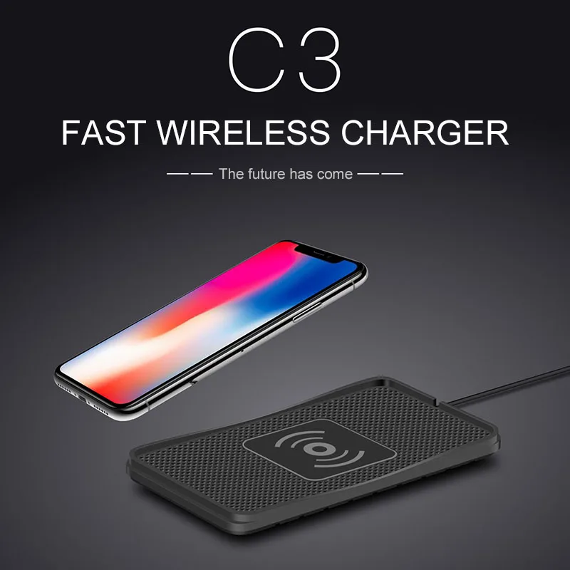 

QI Wireless Fast Charger Car Charger car charging mat stand Wireless Charging Dock pad for xiaomi for huawei for iPhone phone