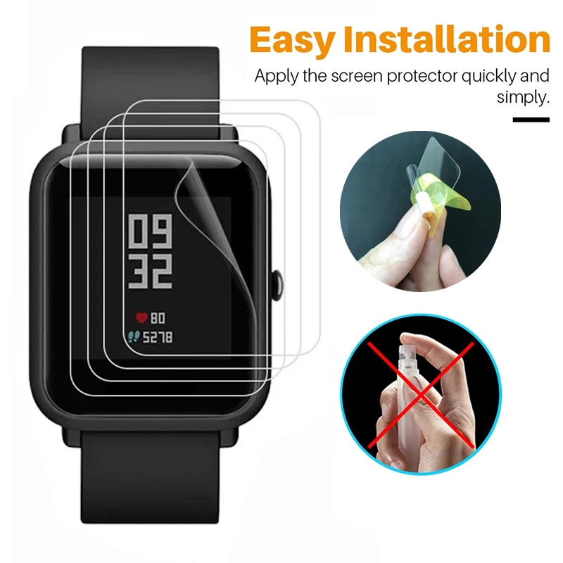Защитная пленка для экрана прозрачная полная защитная Huami Amazfit GTS 2 Mini BiP S U Pro
