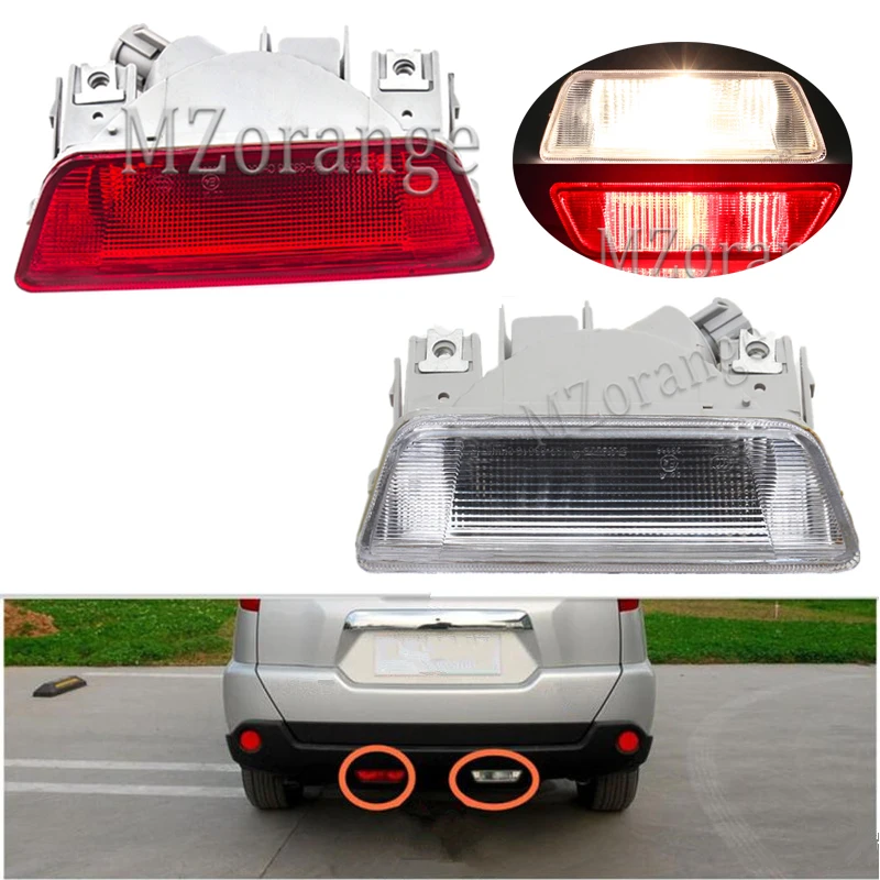 

Rear Bumper Reflector light For nissan X-Trail For XTrail T31 2008 2009 2010 2011 2012 2013 Tail Stop Brake Lights Fog lamp