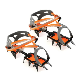 

14-point Anti-Skid Crampons Manganese Steel Climbing Gear Snow Ice Climbing Shoe Grippers Crampon Traction Overshoes Accessorie