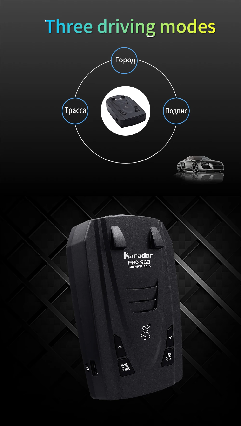 Karadar Pro960 Radar Detector Russia Antiradar Signature Radar
