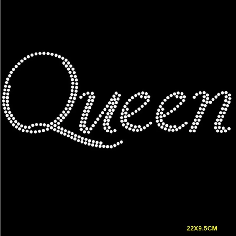 

Queen sticker Hot Fix Rhinestones motif crystal rhinestone strass iron on Transfer applique patch for shirt coat