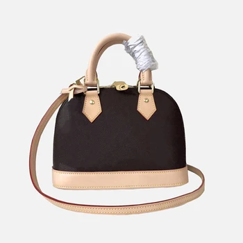 

Classic shell bag, one shoulder, slant span, leather women's bag, handbag, multi-functional hard bottom, styling bag, fashionabl