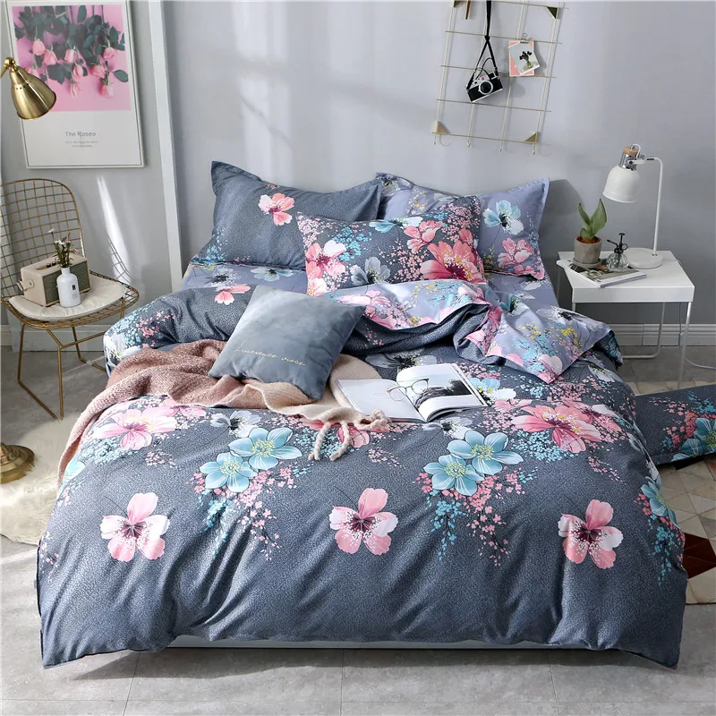 CHINESE STYLE Duvet Cover Set Bed Linens Pillowcase 3pcs Bedding Set,Comforter/Quilt/Blanket case Twin Queen King double single - Цвет: 05-YJ