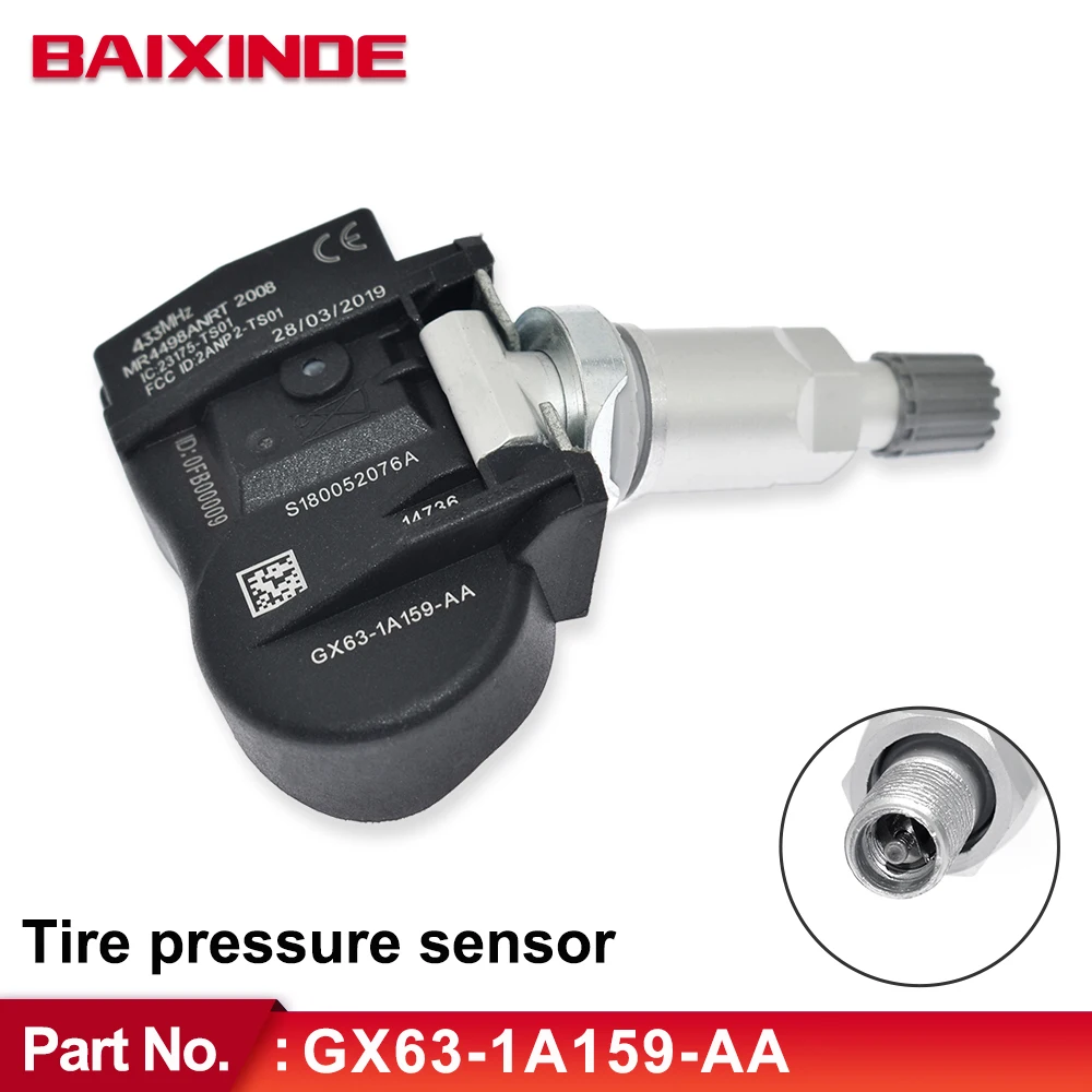 1/4pcs 433MHz Tire Pressure Monitoring System GX63 1A159 AA TPMS Sensor