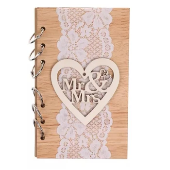 

Anniversary Decoration Gift Agenda for Wedding Couple, Notebook Wood Notebook