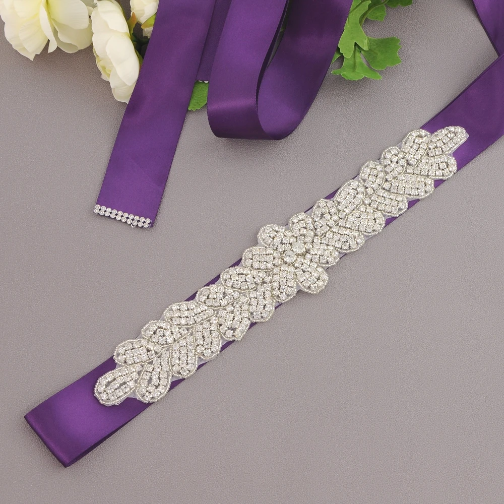 purple S160 свадебные пояса - Цвет: purple