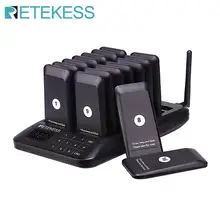 Retekess TD157 Restaurant Pager Calling System With 16 Pager Receivers For Clinic Food Truck Waiter Pagers Customer Service