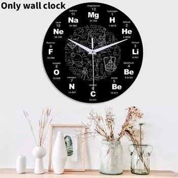 

12 Inch Silent Bedroom Home Science Chemical Elements Gift Acrylic Wall Clock