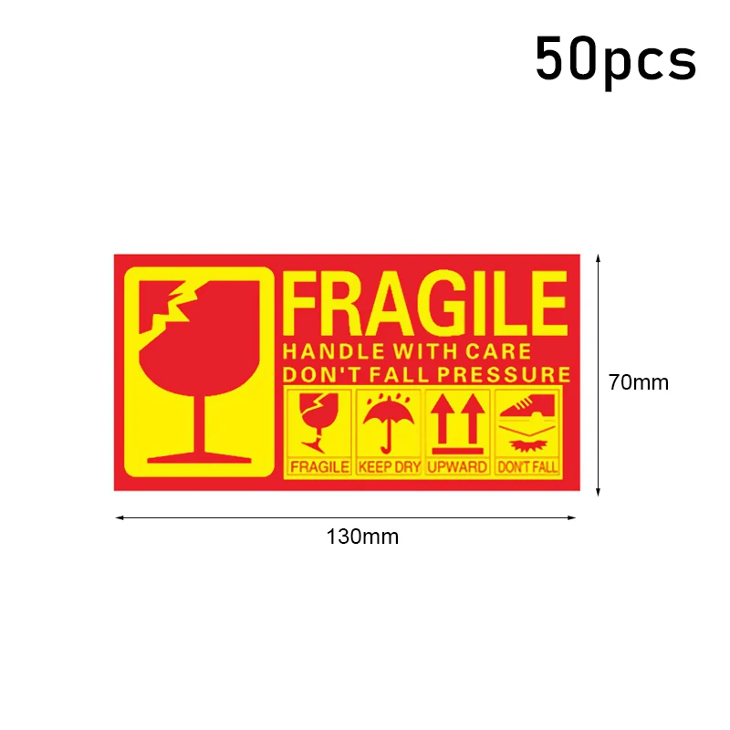 Fragile Warning Label Stickers Logistics Accessories Hazard The Goods  Handle With Care Warning Labels Express Label Adhesive 