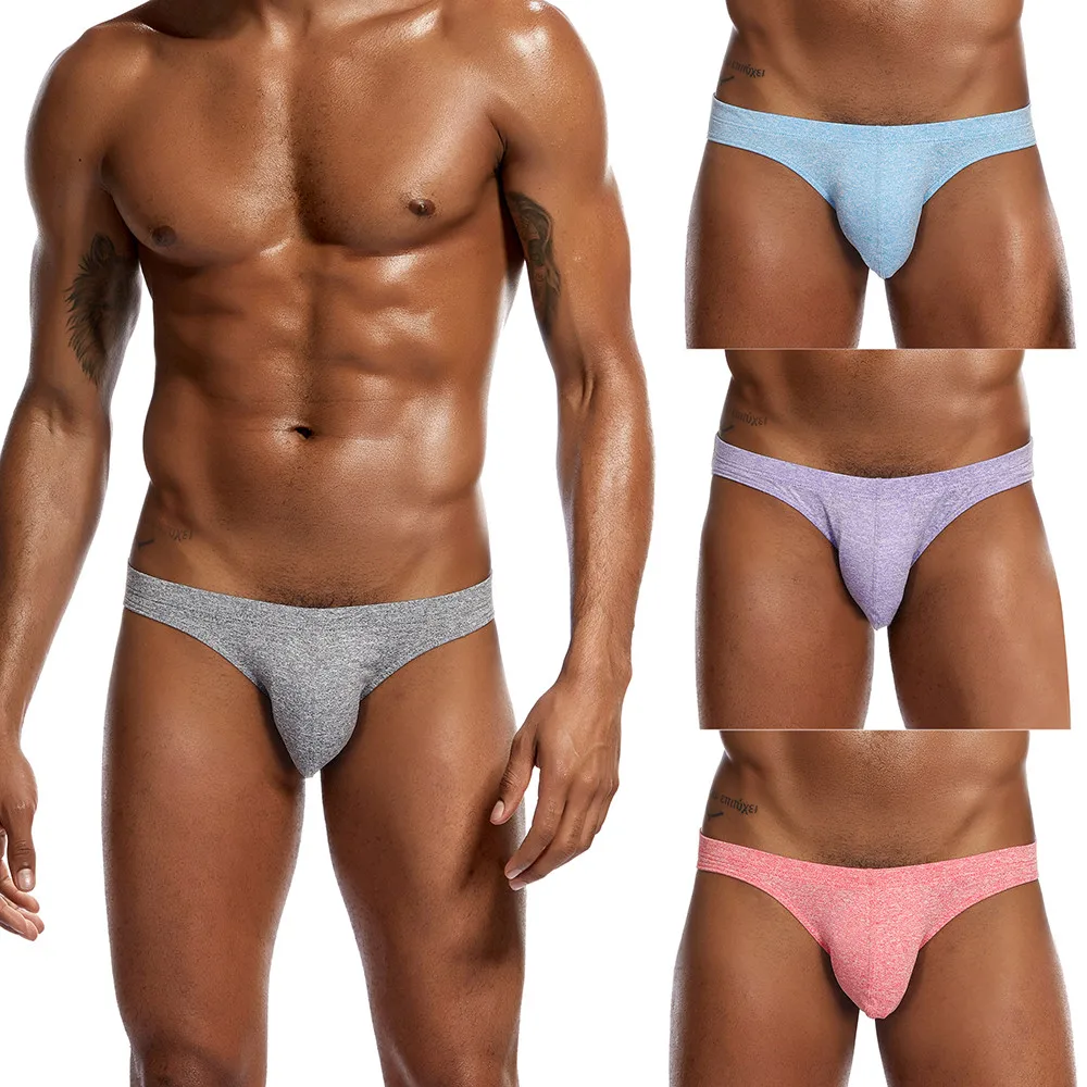 Men's Underwear Briefs 2019 sexy Cotton Comfortable Low Waist belt U Convex underwear men slip interior Dropshipping 1111 |