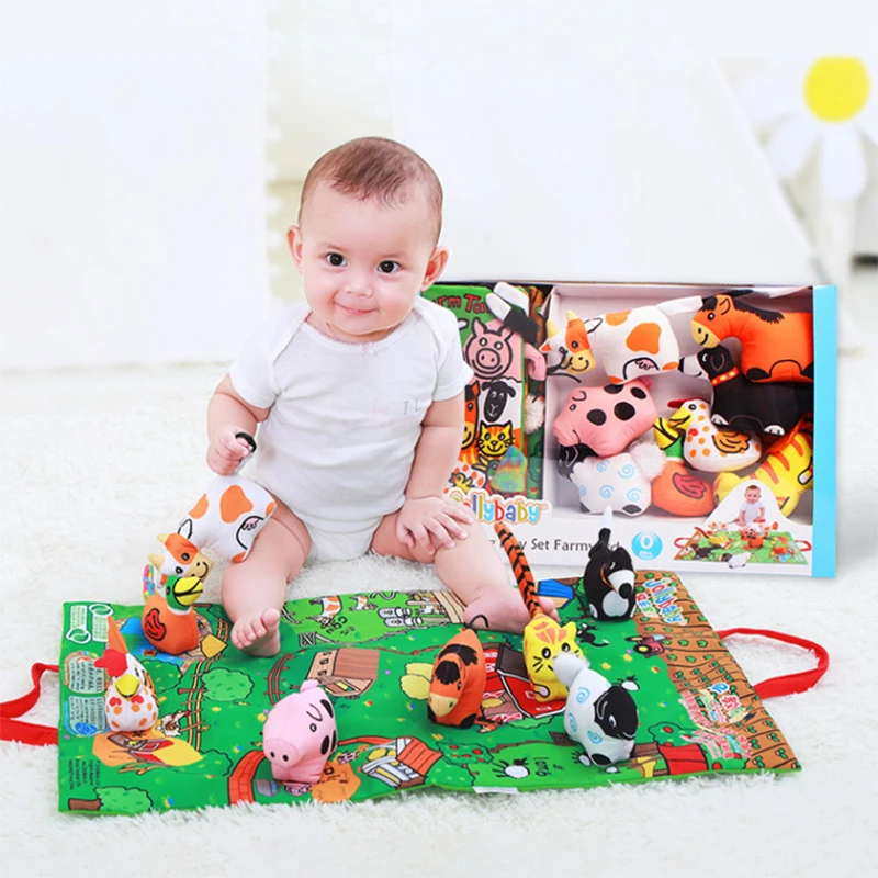 

Kids Baby 3D Activity Unfolding Cloth Animal Tails Books Infant Early Learning Educational Toy Soft For Children 0-12 Month Gift