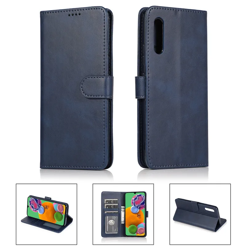 

Case For SamSung Galaxy A90 5G Flip Luxury Leather Wallet Card Slot Back Case For SamSung A 90 5G shockproof Anti-fall Case