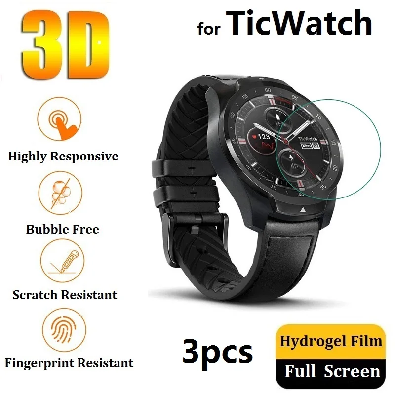 3d Защитная пленка для экрана TicWatch Pro 3 GPS 2020 4G C2 Plus S E S2 E2 (не стекло) Гидрогелевая |