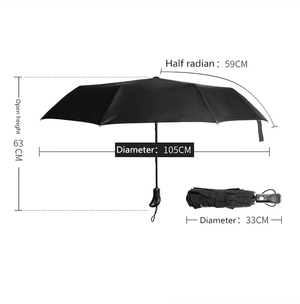 Umbrellas Three-fold Automatic Windproof For Audi All series Car