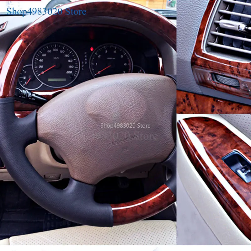 Деревянный Внутренний чехол отделка для Toyota Land Cruiser 120 Prado FJ120 2003 4 5 6 7 2009 аксессуары