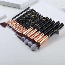 Ensemble de pinceaux de maquillage marbré, 5/8/10/15 pièces, brosse de contrôle des bords, ombre à paupières, fond de teint, poudre, cosmétique, beauté