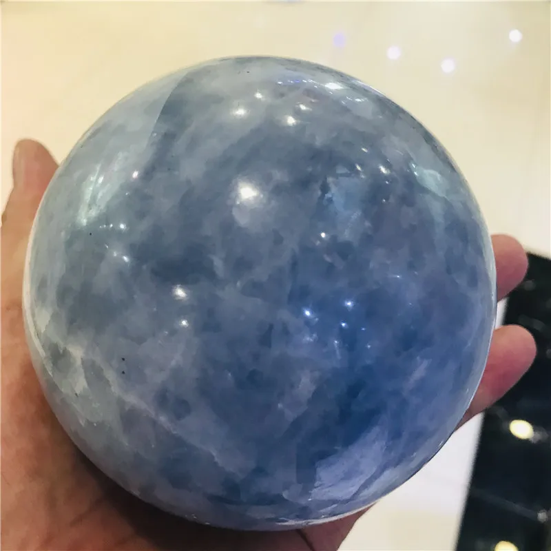 Natural Blue Celestite Sphere Quartz Crystal Ball Healing | Дом и сад