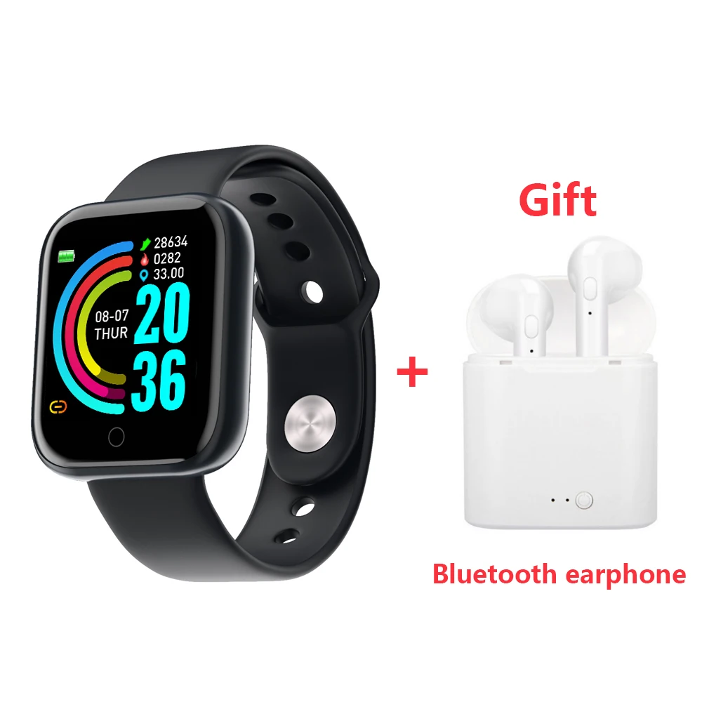 

Y68Bluetooth Smart Watch Blood Pressure D20 Smartwatch Watches Smart Band Sport Tracker Men Women Smartband i7s Earphones TWS